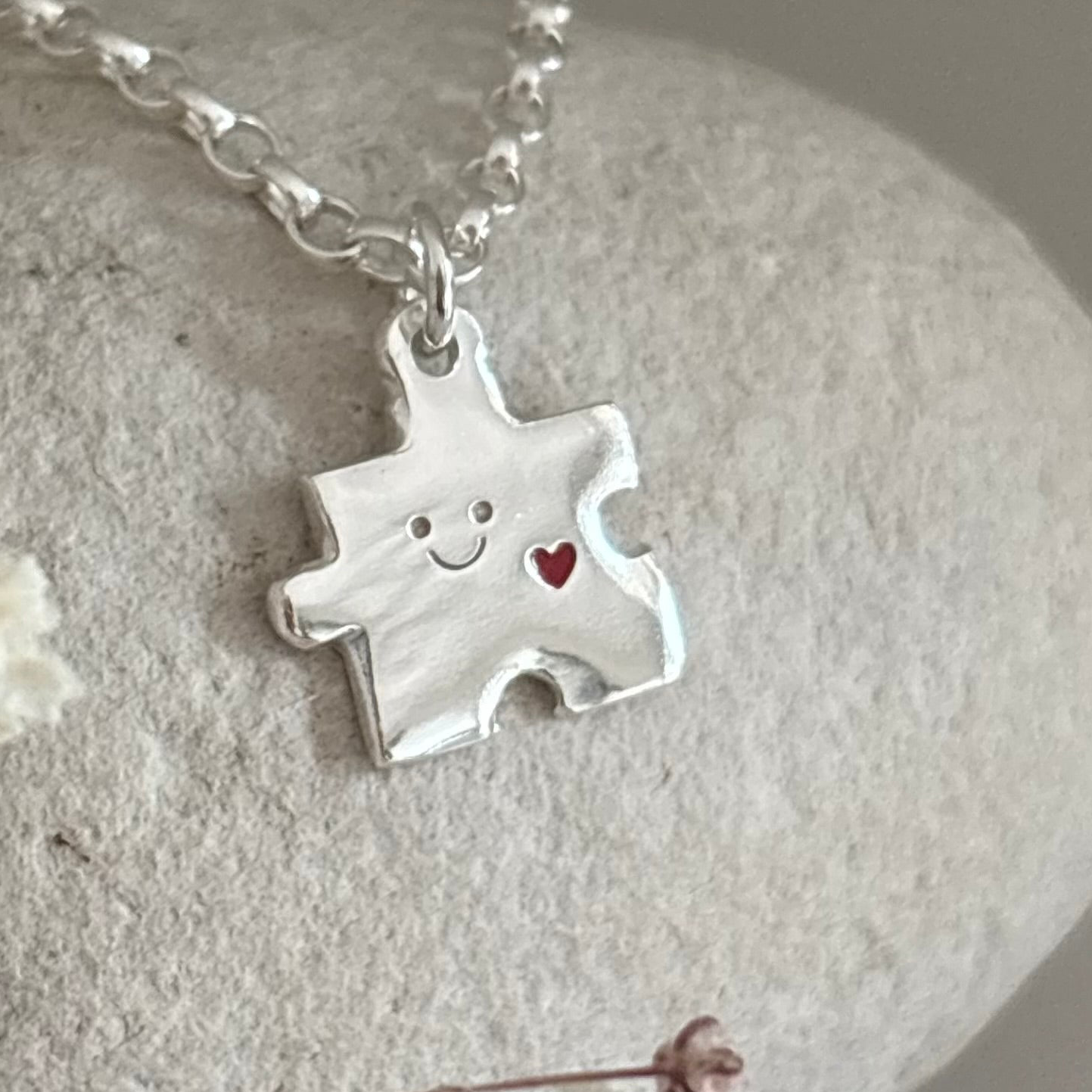 Sterling Silver Puzzle Piece Necklace - Connection & Family Keepsake