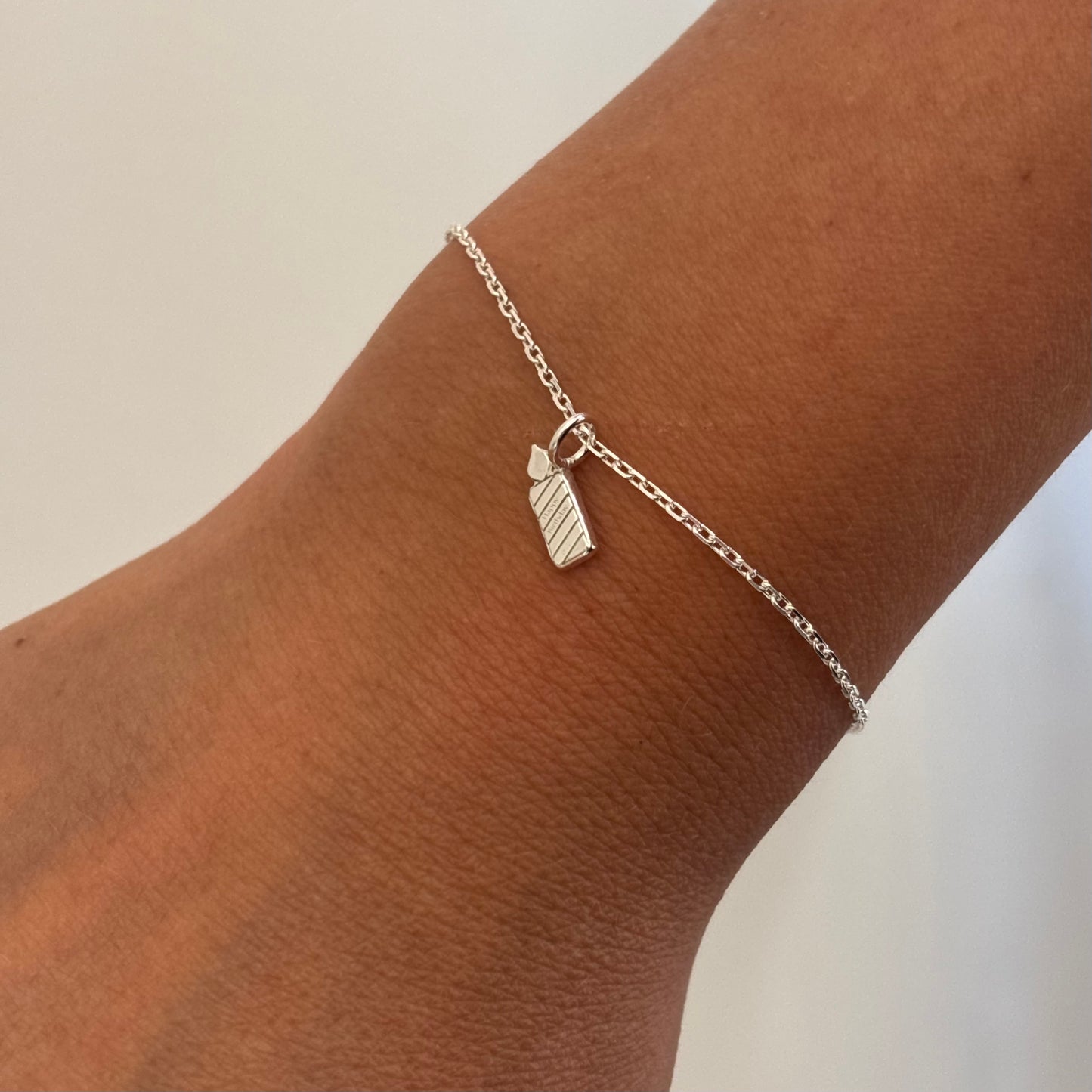 Sterling Silver Birthday Candle Charm Bracelet Greeting Card Gift