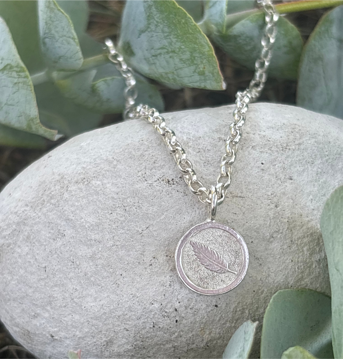 Silver Feather Pendant