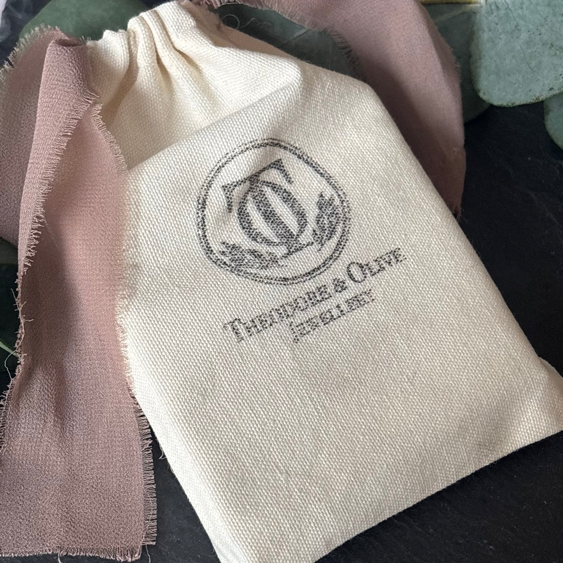 Branded Theodore and Olive jewellery dust bag