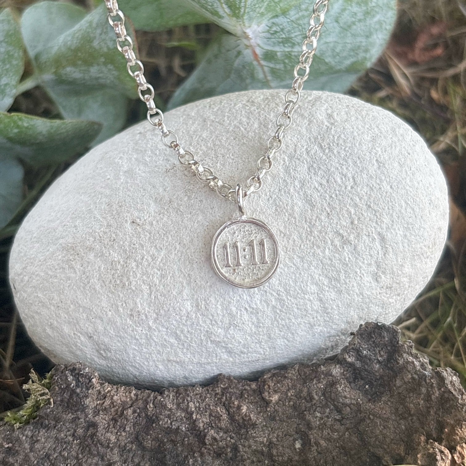 11:11 Angel Charm Pendant in Sterling Silver