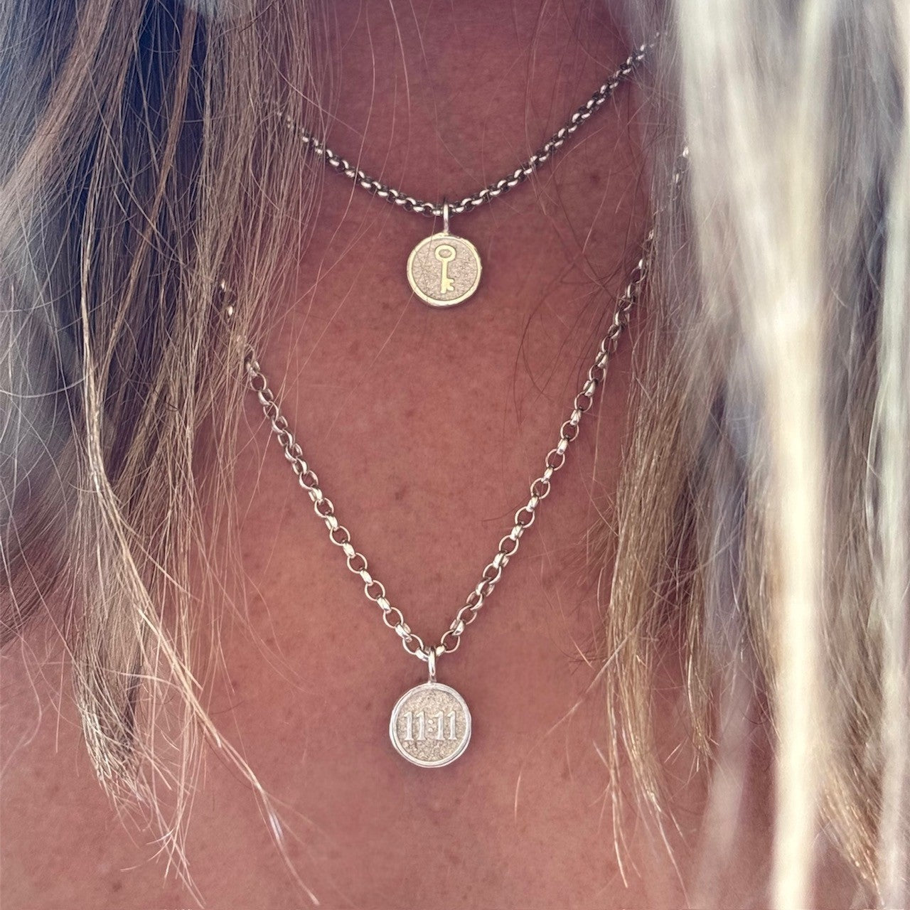 Sterling Silver Key and 11:11 Necklace – Keepsake Jewellery
