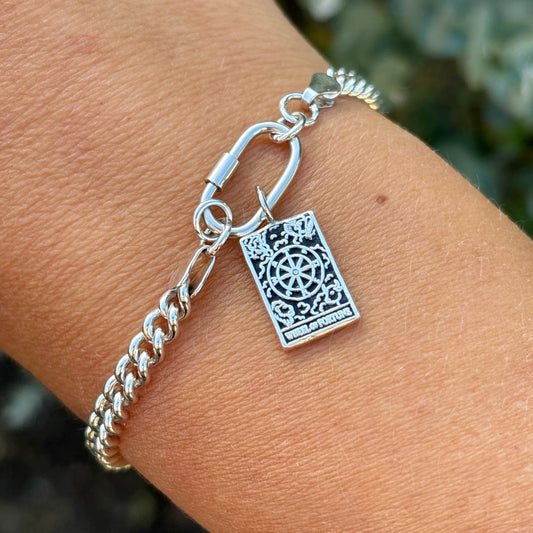 tarot Wheel of Fortune bracelet sterling silver 