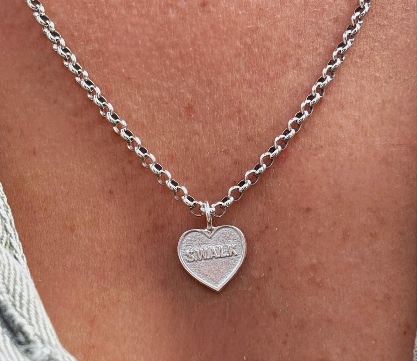 Sterling Silver S.W.A.L.K. Heart Necklace – Sealed With A Loving Kiss