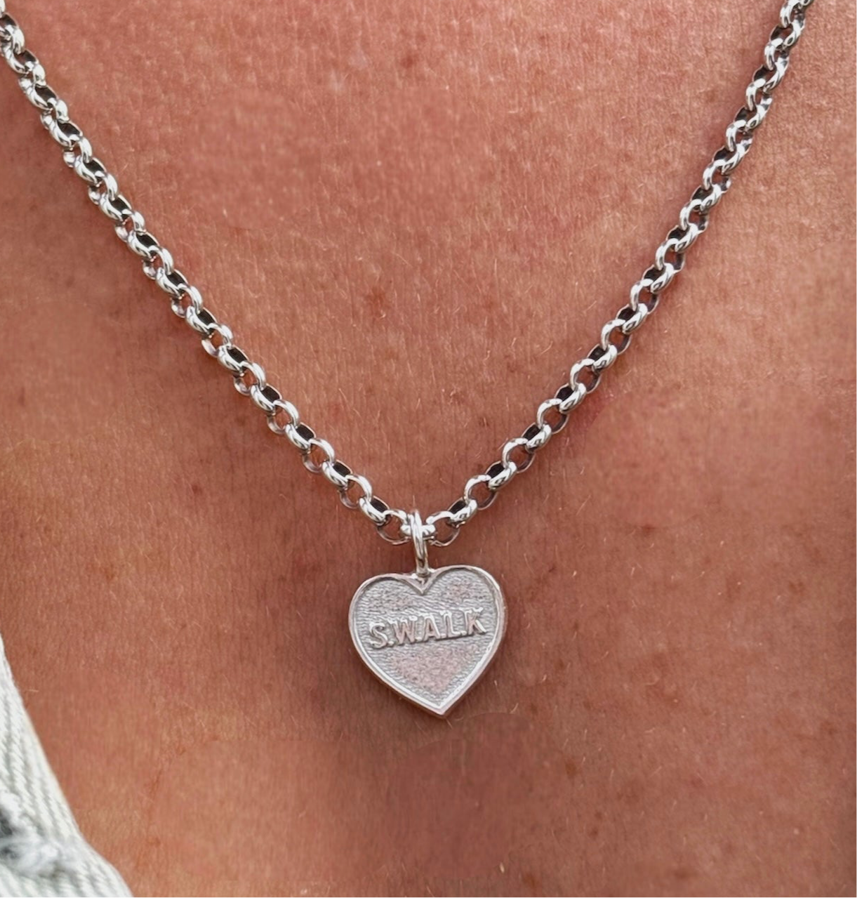 Sterling Silver S.W.A.L.K. Heart Necklace – Sealed With A Loving Kiss