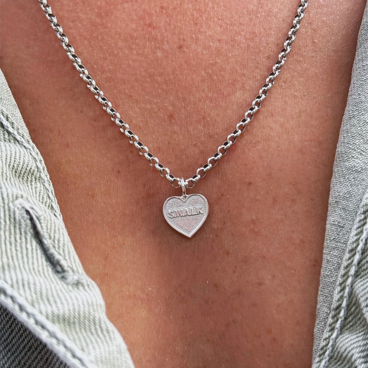 Sealed with a loving kiss charm necklace in sterling silver