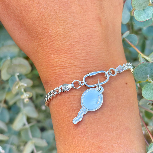 balloon charm bracelet UK sterling silver