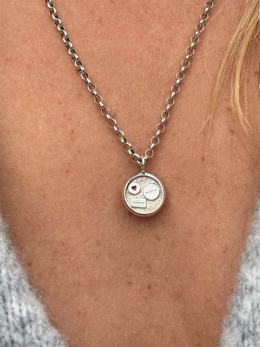 Biscuits Charm Necklace – Sterling Silver